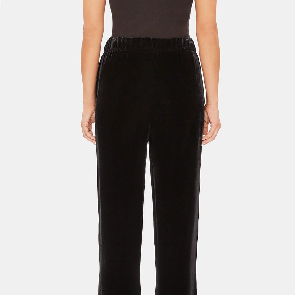 EILEEN FISHER VELVET WIDE-LEG ANKLE PANT